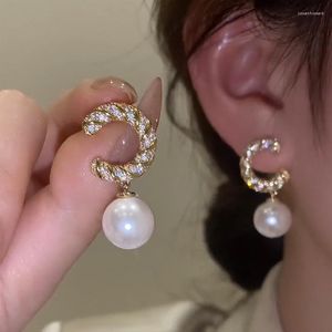 Dangle Earrings 2023 도착 드롭 패션 진주 트렌디 한 여성 우아한 단순한 한국 여성 보석