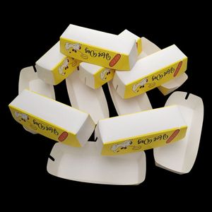 Disposable Flatware Food Paper Dog Trays Tray Box Serving Disposable Boats Snack Holder Containers Chicken Open Packing Fries Boat Cardboard 230918