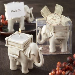 Lucky Elephant Candle Holders Wedding Favors Antique Tea Light Candlestick Party Favor Gift Home Decoration New300e