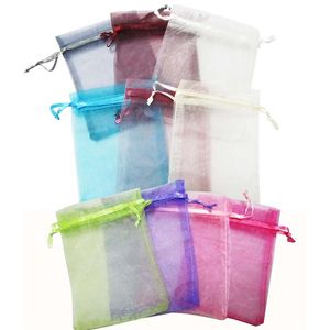 100st White Organza Packing Påsar Favor Holder Jewellery Pouches Wedding Favors Christmas Party Gift Bag 10 X 15 CM 3 9 X 5 9 In237o