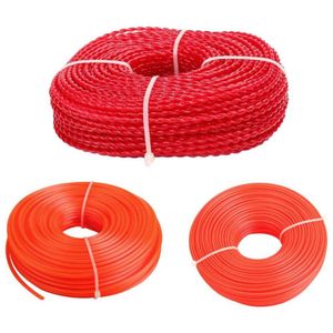 Grass Trimmer Line Strimmer Brushcutter Trimmer Nylon Rope Cord Line Long Round Square Roll Grass Rope DIY 4237N