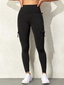 Leggings femininas sexy moda magro ajuste sólido cintura larga correndo exercício yoga estiramento bolsos tinker carga leggings 230918