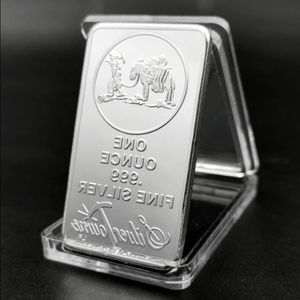 1 Oz Silvertowne 999 Silver Splated Bar (zapieczętowany) Inne sztuki i rzemiosło ATMBO