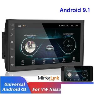 car dvd Dvd Player 9 Inch Gps Navigator Car Android 9.1 Os Navigation System Mp5 Bluetooth Avin 2.5D Sn Support Mirror Link Drop Delivery Mo Dh5Qf