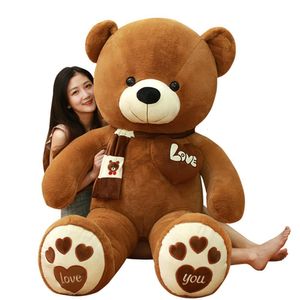 Pluszowe lalki przytulne wysokiej jakości 4 kolory misia z szalikiem Pchane zwierzęta Niedźwiedź Plush Toys Doll Pillow Kids Miłośnicy urodziny Prezent dla dziecka 230915