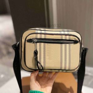 Akşam çantaları akşam çantaları klasik tuval deri kamera çantası unisex moda rahat omuz diyagonal çanta messenger el çantaları geniş kayış ekose şerit crossbody s