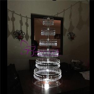 7 -poziomowy żyrandol Crystal Cake Stands Cupcake Tower Stojak na przyjęcie weselne Tort Tower Wedding Centerpieces283s