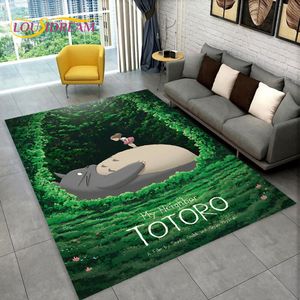 Carpets Cartoon My Neighbor Totoro Anime Area Rug Carpet Rug for Living Room Bedroom Sofa Doormat Decoration Kids Nonslip Floor Mat 3D 230918