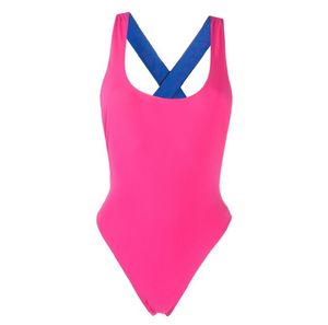 Fuchsia różowy projektant jeden kawałki strój kąpielowy moda czarne bikini monokini seksowne push up sakwy kobiet luksusowe plażowe garnitury kąpiel