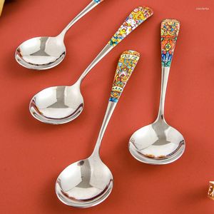 Spoons Long Handle Kitchen Cooking Utensil Tool Spring Festival Soup Spoon Teaspoon For Tableware