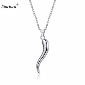 Pendant Necklaces Italian Horn Necklace 925 Sterling Silver 18 Cable Chain Cornicello Cornetto Amulet Jewelry P13274B185w