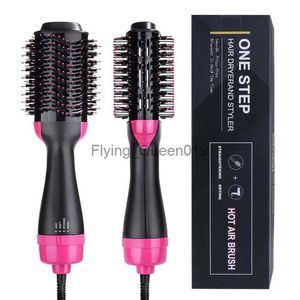 Hair Curlers Straighteners Drop ship NEW HOT 3 In 1 One Step Hair Dryer and Volumizer Brush Straightening Curling Iron Comb Electric Hair Brush Massage Comb HKD230918