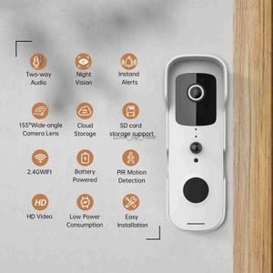 Dörrklockor tuya smart video dörrklocka vattentät natt vision hem säkerhet 1080p fhd kamera digital visuell intercom wifi tuya dörr klocka hkd230918