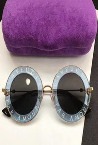 Cała inspirowana 0113s ​​Czarne złote metalowe okrągłe okulary przeciwsłoneczne 0113 S 44 mm moda okulary przeciwsłoneczne z twardym pudełkiem 8786068