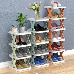 Stackable Multicolor Plastic Shoe Storage Organizer Rack with Drawers