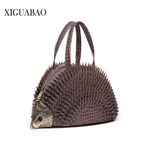 Evening Bags Personality Design Simulation Hedgehog Styling Bag Creative Cute Diagonal Novelty Brand Messenger Gothic Handmade 230918