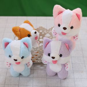 Boneca de cachorro Corgi fofa e fofa pingente de cachorro brinquedo de pelúcia boneca mochila pingente chaveiro boneca de pano