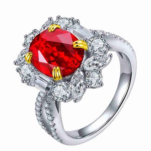 European and American creative fashion female zircon hand garnet red jewelry x0918