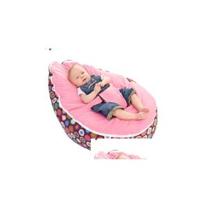 Cadeiras de balanço Nova moda bebê saco de feijão cadeira cama de cama com arnês portátil mticolor crianças sofá enchimento não incluído entrega de gota dhmpm