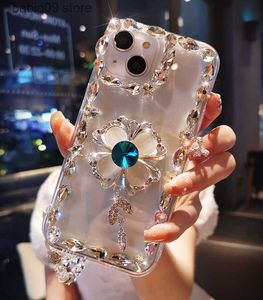 Handyhüllen Bling Diamond Flower Soft Phone Case für Samsung Galaxy S23 A32 A52 A72 S20 S21 S22 Plus Ultra + Pro FE A 71 51 Note 10 20 Cover babiq09
