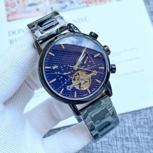 2023 New luxury mens watches Large flywheel Five stitches work automatic Mechanical watch designer high quality Top brand Steel strap Fashion Gift style two