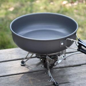 Pannor utomhus kruka läger picknick stekpanna bärbara enkakar av hög kvalitet aluminium redskap för nonstick camping cauldron för resor