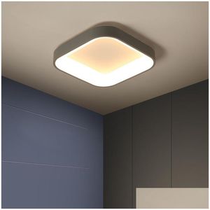 Lâmpadas pendentes Tomada de fábrica moderna LED lustre para sala de estar cama decoração de casa metaladdacryl luminárias de teto drop de dhfm9