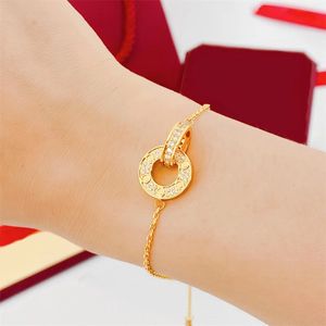 Neue Design Gold Farbe für Frauen Trend Luxus Titan Kette Armband Trendy Frau Geschenke Schmuck Großhandel Dropshipping