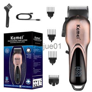 Электробритвы Kemei Мощная машинка для стрижки волос Профессиональный триммер для волос для мужчин Электрическая регулируемая машина для стрижки волос Перезаряжаемая x0918