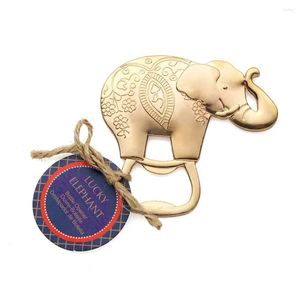 Party Favor 20st Lycka till Asian Elephant Bottle Opener Bröllop gynnar vin födelsedagspresiter borddekor leveranser