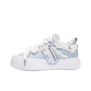 Marca de moda Smilerepublic Sapatos Casuais Sola Grossa Low Top Tênis de Lona Designer Mule Tênis Céu Azul Branco Homens Mulheres Tênis Ao Ar Livre