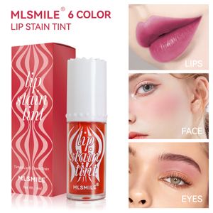 6 colori Lip Stain Long Lasting Lip Tint Gloss Rossetto liquido Labbra Gloss Impermeabile Fard a doppio uso Rossetto Cosmetici Trucco per le donne