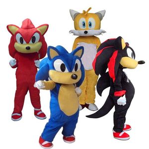 2018 Sonic och Miles Tails Mascot Costume Fancy Party Dress Carnival Costume212U