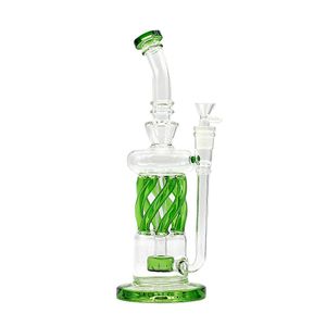 Heady Glass Bongs Recycler Bong Unique Sidecar Hookahs Water Pipes duschhuvud Perc Percolator Oil Dab Rigs 14mm Joint With Bowl