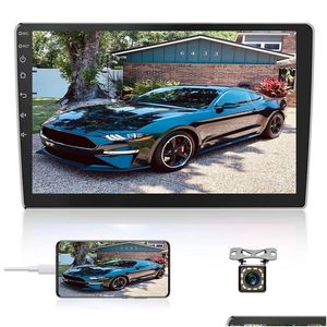 CAR DVD DVD -spelare 10,1 tum bil CarPlay Android Monitor GPS Navigation 2.5D Motiv Stereo Radiomottagare Touch SN Mirror Link MP5 Mtimedia Dhukv