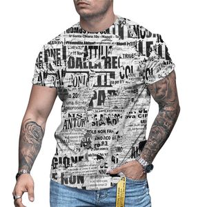 T-shirt fai-da-te 844 T-shirt da uomo europea e americana transfrontaliera stampata in 3D girocollo a maniche corte moda casual allentata