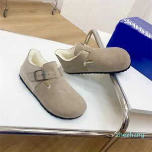 2023- Slipper Sandal Autumn Winter Summer Cork Slides Leather Leather Beach Bag Bag Beach Head Slippers Sandal Slippers