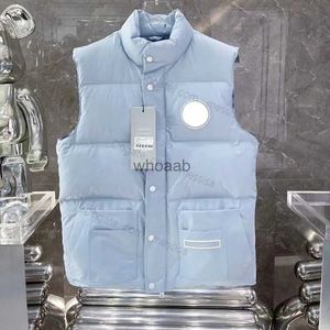 Men's Vests vest designer vests jacket from Canadian waistcoat feather material loose coat graphite gray black and white blue fashion trend couple gilet HKD230918