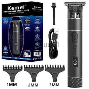 Electric Shavers KM-1943 Pro LCD display professional hair trimmer for men electric beard hair clipper barber cordless haircut machine x0918