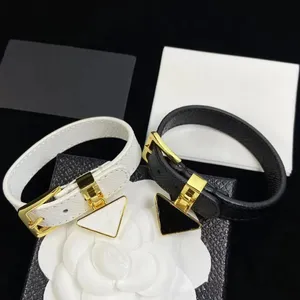 Designer-Schmuck, Silber, Schwarz, Lederarmbänder, Herren-Charm-Armband für Damen, breite Handschlaufe, braunes Muster, Gold-Logo-Stempel, bedruckt, modisches Geschenk