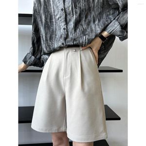 Kvinnors shorts Vintage Office Wear Knäslängd Kvinnor Elegant arbete Hög midja sommaren 2023