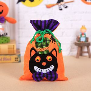 Saco de doces de presente de veludo com cordão Baga Decoração de Halloween Sacos de abóbora Fontes de festa festiva