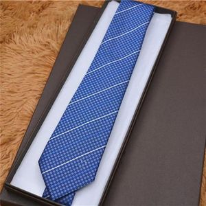 Cravatta 100% seta ricamo motivo a righe classico papillon marca casual da uomo cravatte strette confezione regalo 8752230T