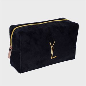 Velvet Makeup Bag For Women Luxury Cosmetic Bag Zipper Make Up Pouch Mens Wash Toiletry Bag Soft Luxury Pochette