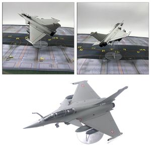 Modellino auto 1/72 Rafale Fighter Modello di visualizzazione in metallo con supporto Diecast Aereo 1/100 Giocattoli per aerei in metallo Modello di aereo aereo 230915