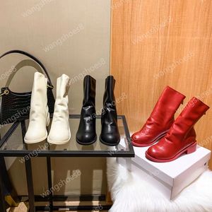 Women Back Zip Top-Ankle Boot designer leather high-quality Front Boot fashion sexy outdoors Boots Size 35-40