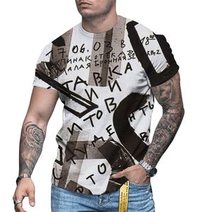 DIY T-shirt 3D Baskılı Yuvarlak Boyun Kısa Knolu Sıradan Çapraz Sınır Avrupa ve Amerikalı Erkekler T-Shirt