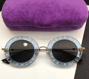 Cała inspirowana 0113s ​​Czarne złote metalowe okrągłe okulary przeciwsłoneczne 0113 S 44 mm moda okulary przeciwsłoneczne z twardym pudełkiem7872106