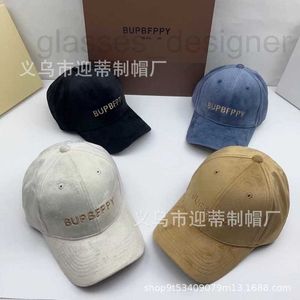 Ball Caps Designer Autumn and Winter New Thick Gold Silk Suede Hat Female Embroidery B Letter Fashion Men's Baseball Versatile Duck Tongue 8XFY