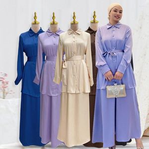 Ethnic Clothing Eid Dubai Abaya Turkey Muslim Fashion Hijab Dress Sets Islam Abayas For Women Musulman Ensembles De Mode Vestidos